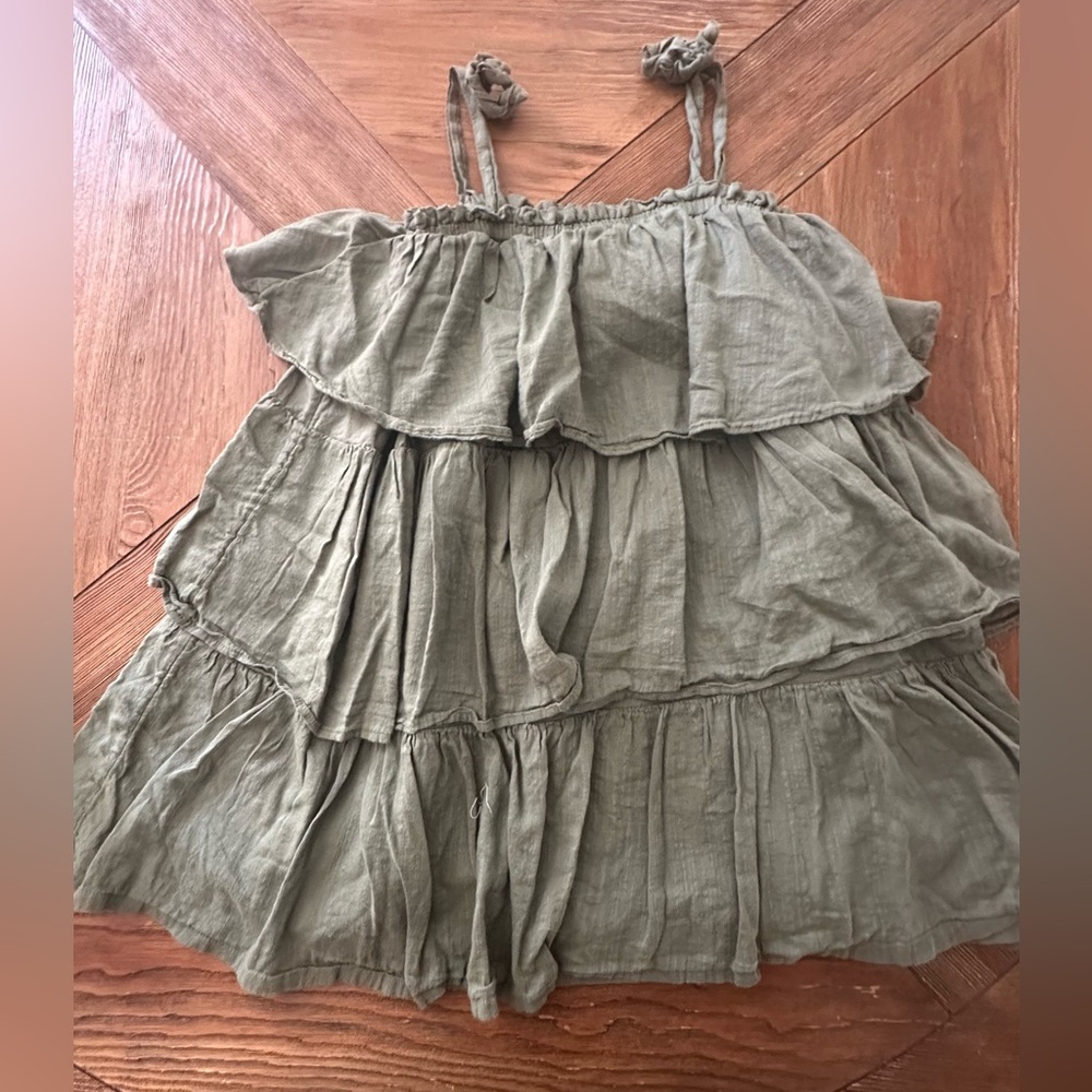 Old Navy Khaki Tiered Casual Dress